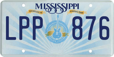 MS license plate LPP876