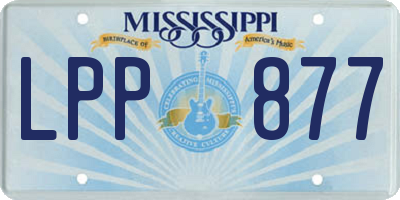 MS license plate LPP877