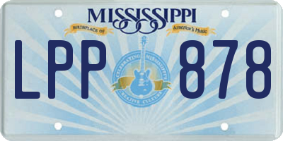 MS license plate LPP878