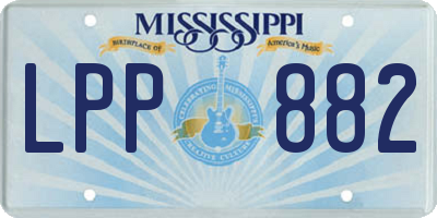 MS license plate LPP882