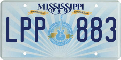 MS license plate LPP883