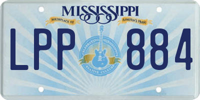 MS license plate LPP884