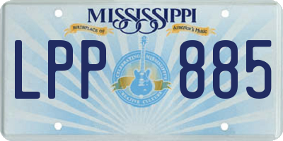 MS license plate LPP885