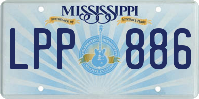 MS license plate LPP886