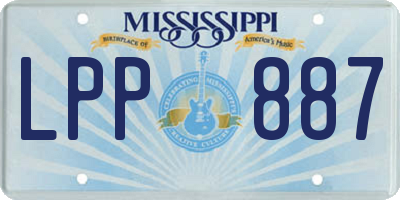 MS license plate LPP887