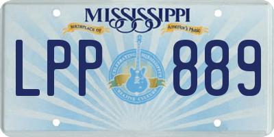 MS license plate LPP889