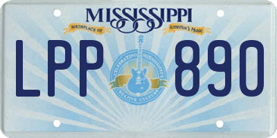 MS license plate LPP890
