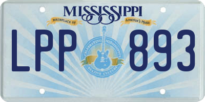 MS license plate LPP893
