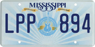 MS license plate LPP894