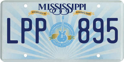 MS license plate LPP895