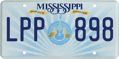 MS license plate LPP898