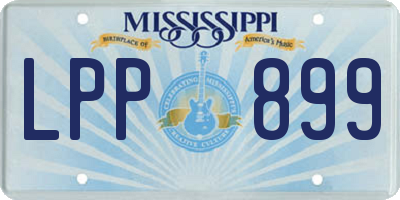 MS license plate LPP899