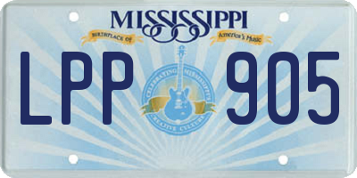 MS license plate LPP905