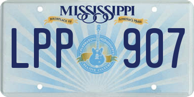 MS license plate LPP907