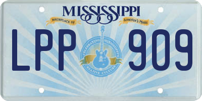 MS license plate LPP909