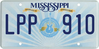 MS license plate LPP910