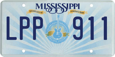 MS license plate LPP911