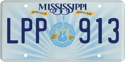 MS license plate LPP913