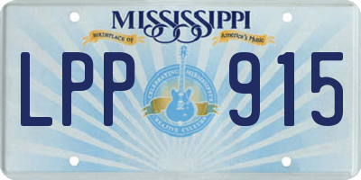 MS license plate LPP915