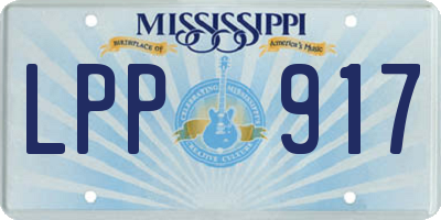 MS license plate LPP917