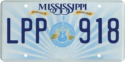 MS license plate LPP918