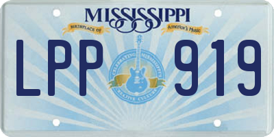 MS license plate LPP919