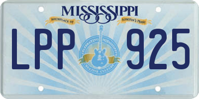 MS license plate LPP925