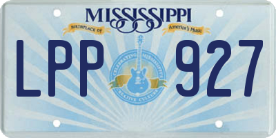 MS license plate LPP927