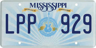 MS license plate LPP929