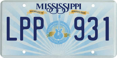 MS license plate LPP931