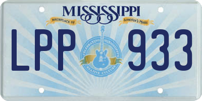 MS license plate LPP933