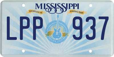MS license plate LPP937