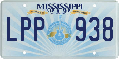 MS license plate LPP938