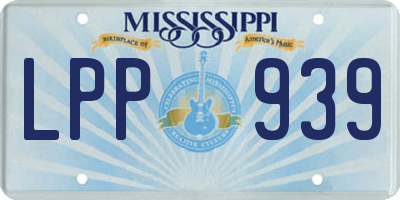 MS license plate LPP939
