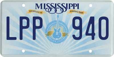 MS license plate LPP940