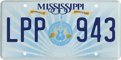 MS license plate LPP943