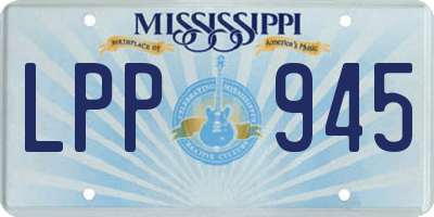 MS license plate LPP945