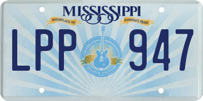 MS license plate LPP947