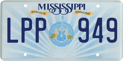 MS license plate LPP949