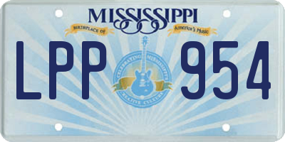 MS license plate LPP954