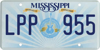 MS license plate LPP955