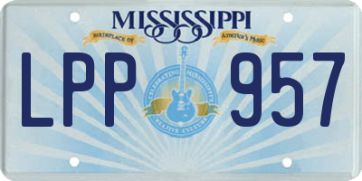 MS license plate LPP957