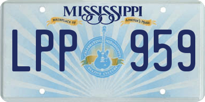 MS license plate LPP959