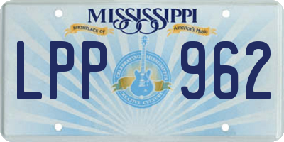 MS license plate LPP962
