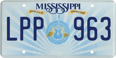 MS license plate LPP963