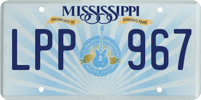 MS license plate LPP967