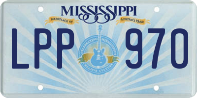 MS license plate LPP970