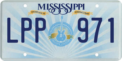 MS license plate LPP971