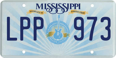MS license plate LPP973