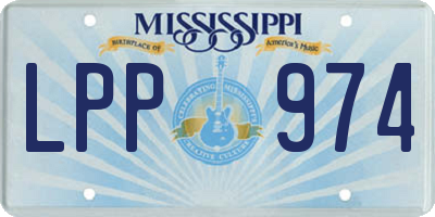 MS license plate LPP974